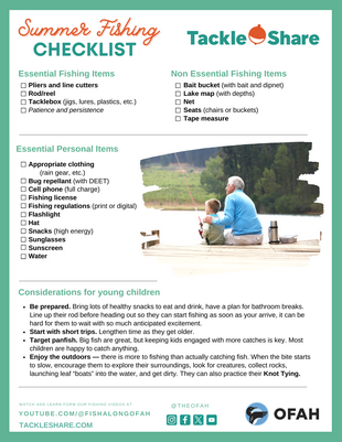 Summer and Ice Fishing Checklists